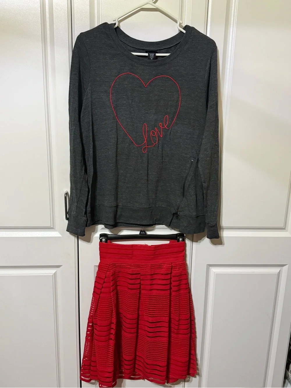 TORRID Red Textured Circle Skirt and TORRID 